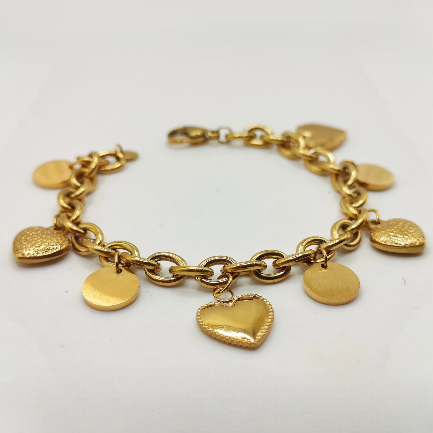 Gourmette de cœur acier inoxydable